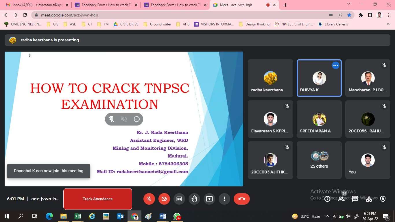 How to Crack TNPSC Examination Interaction with  Er. J. Rada Keerthana