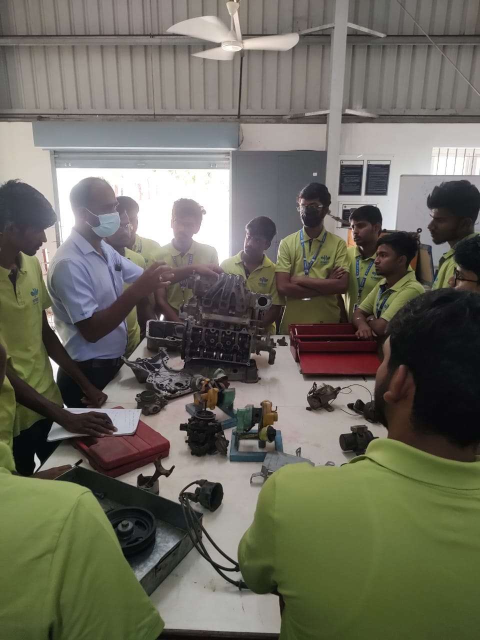 Hands on training on 4 wheeler engine and transmission system
