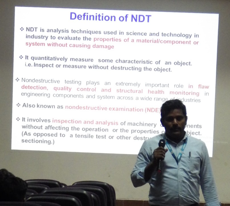 ONE DAY WORKSHOP ON NON-DESTRUCTIVE TESTING (NDT) AND QUALITY INSPECTION