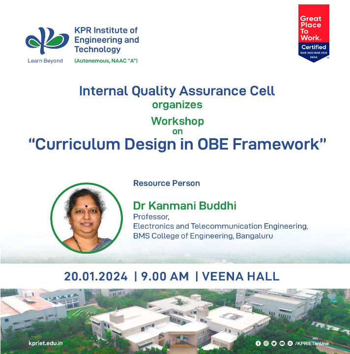 CURRICULUM DESIGN IN OBE FRAMEWORK, KPR Institute Engineering and ...